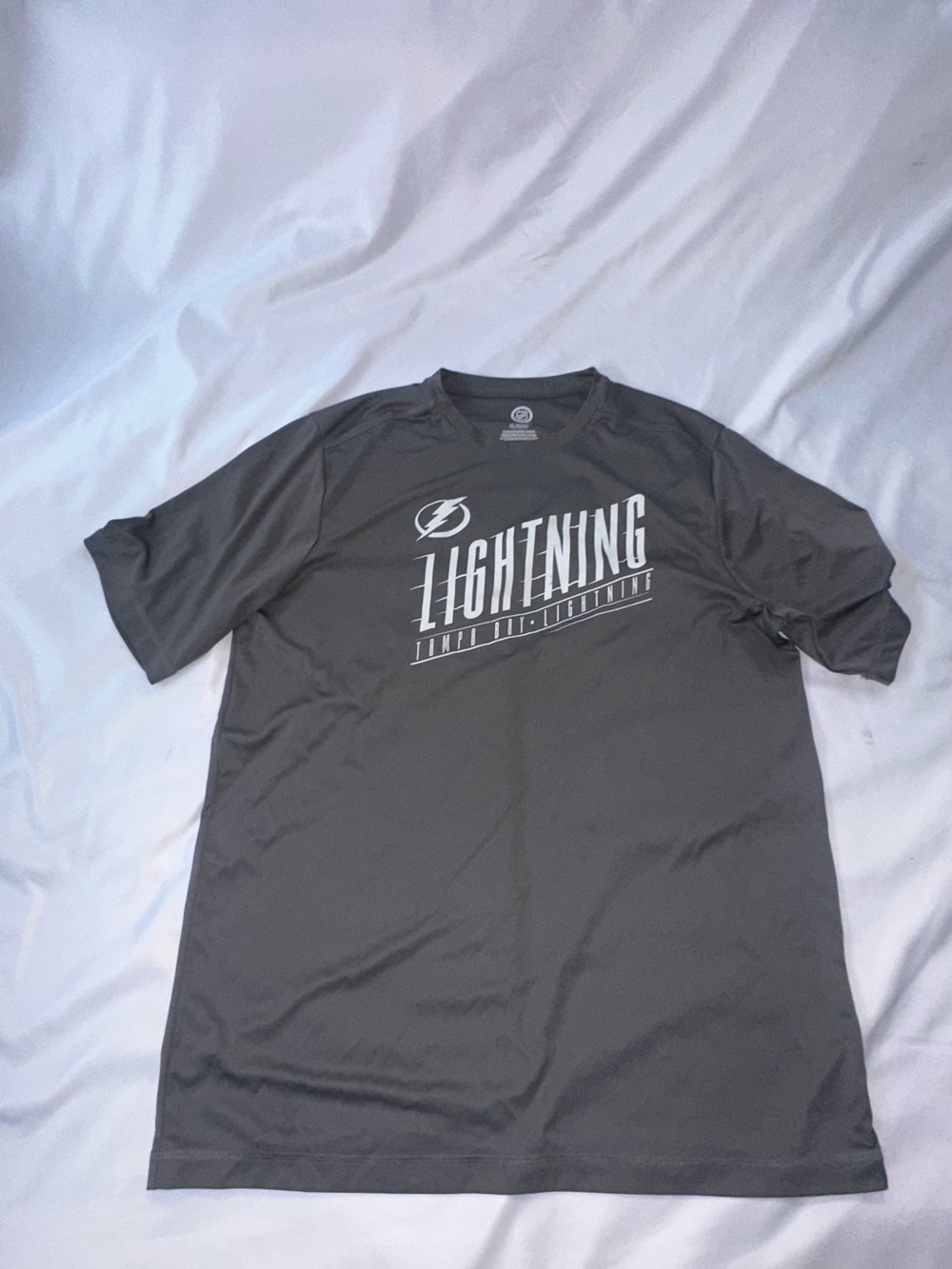 NHL Tampa Bay Lightning Gray Logo Short Sleeve Tee
